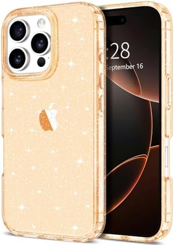 Custodia per iPhone 16 Plus Glitter, Trasparente Glitter Scintillante Lucido Bling Sparkle Carina - Foto 1 di 7