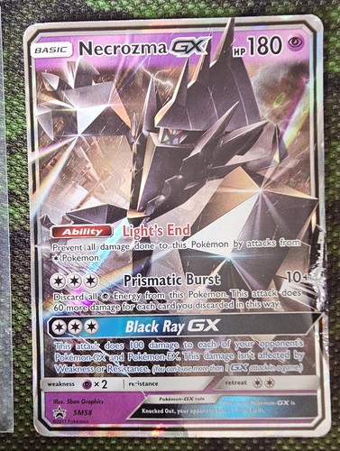 Necrozma GX SM58 Black Star Promo Sun Moon Pokemon TCG Damaged