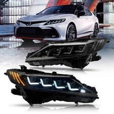 LED Projector Headlight Fit For Toyota Camry 2018-2024 Front Lamps Sequential