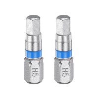 "2X H5 Magnetbits 1/4\" 1\" FüR Schraubendreher S2 Stahl"