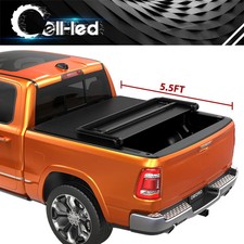 5.5ft 3-fold Truck Bed Tonneau Cover For 2014- 2021 Toyota Tundra Crewmax Pickup