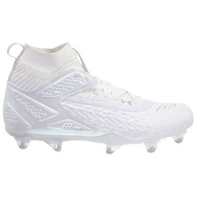 Under Armour Yard Mid MT TPU Mens Baseball Cleats, White, Size 8.5