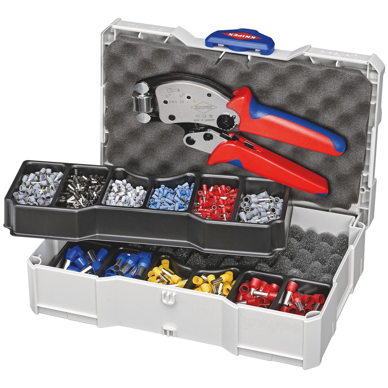 Knipex 97 90 13 Twistor16 Adjusting Electrical Crimping Pliers & Ferrules Set