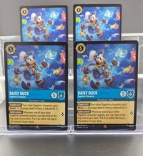 Disney Lorcana Daisy Duck - Sapphire Champion 158/204 Whispers Well Rare 4 Cards