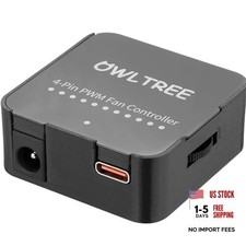 12V 4 Pin PWM Fan Speed Controller PC Fan Hub 6 Fans Supported, Powered by