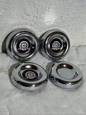 Vintage Tru Spoke Chrome Wire Wheel Center Hub Caps Set 3.5 Holographic