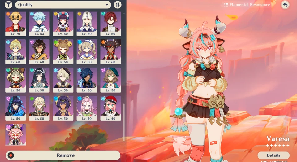 Servidor Genshin Impact AR 60 America - Varessa - Mavuika - Hu Tao C2 - 130 DESEOS Foto 4 de 4