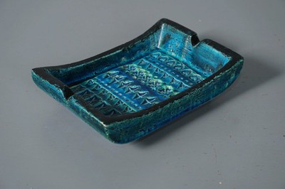 Vintage Bitossi ashtray, 1960s/70s, Aldo Londi Rimini Blu, Italy