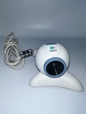 Vintage Logitech Quickcam USB Webcam 2000s Computer Wired Camera Base Untested 