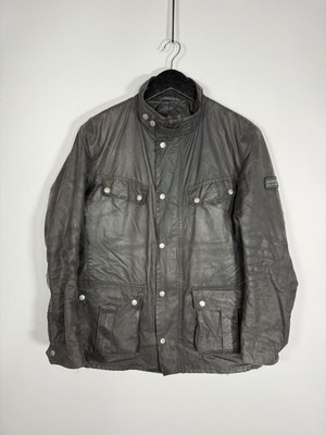 BARBOUR INTERNATIONAL DUKE WAX Jacket - Medium - Black - Great Condition - Men s