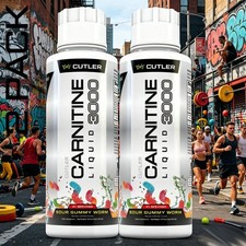 2 Pack Cutler nutrition Liquid Carnitine 3000 Supplement For Energy Recovery