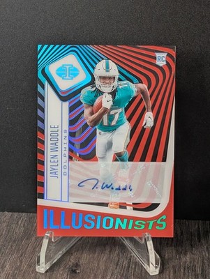2021 Illusions - Illusionists Autographs Jaylen Waddle #ILL-20 Red /25 (AU, RC)