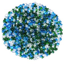 Sea Glass Stones - Clear Glass Pebbles Gemstones - Perfect for Green Mixed