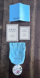 Tiffany & Co. Halcyon Days Enamels Travel Alarm Floral Pattern