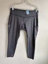 Club Ride Padded Cycling Tights Women's L Cool Max Biking Gray Outdoor Pants NEW