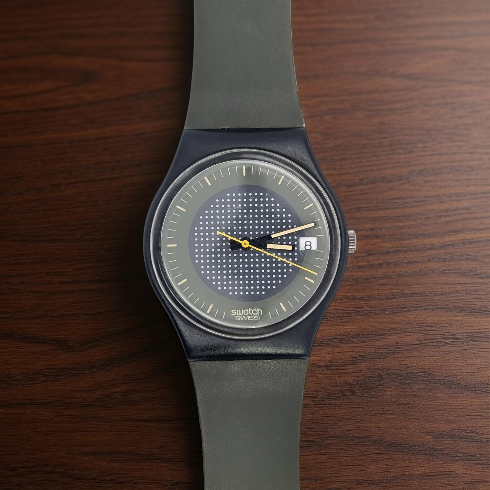 NEW WATCH CASE JAEGERMEISTER SWISS #SHLF RUNNING SWATCH VINTAGE &amp; BATTERY GREEN - vintagewatches.pk