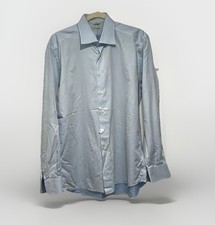 SuitSupply Egyptian Cotton Regular Fit Dress Shirt 41L 16 Blue