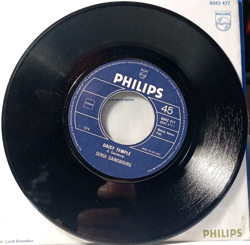 Serge Gainsbourg Daisy Temple 45 Tours (VG/VG+) - Photo 4/4