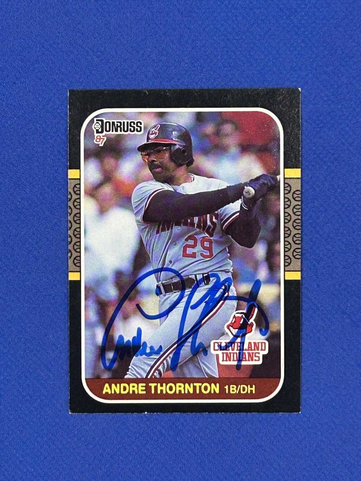 Signed 1987 Donruss #279 Andre Thornton Cleveland Indians autograph auto