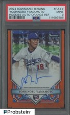 2024 Bowman Sterling Orange Refractor Yoshinobu Yamamoto RC AUTO /75 PSA 9