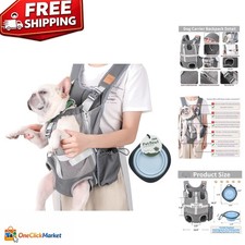 Breathable Dog Carrier Backpack with Safety Leash - Perfect for Hiking  Biking