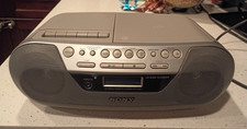 Sony CFD-S05 Portable Boombox AM/FM Radio CD Cassette Tape Player TESTED WORKING