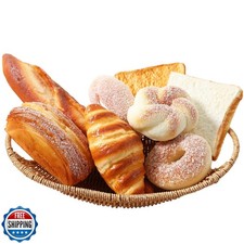 Joeabor 8pcs Artificial Bread Set, Realistic Fake Food for Display, Fake Brea