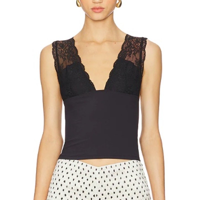 Copied - NWT Intimately by Free People Power Play Cami Top | Black | L