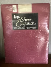 Leggs Sheer Elegance Ultra Sheer Pantyhose Size D Sheer Toe Pearl
