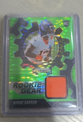 25 Panini Prizm Rook Gear Jahdae Barron #RGR-JBN Neon Green Pulsar Prizm MEM, RC