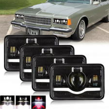 4pcs 4x6 Inch Led Headlights Hi-lo Beam Fit Chevrolet Monte Carlo Ss 1980-1988