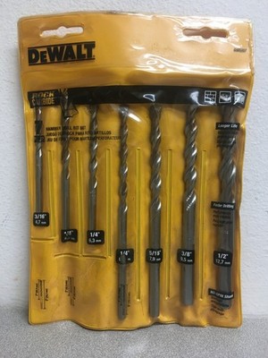 DeWalt DW5207 Rapid Load Carbide Masonry Drill Bit Set 3-Flat Shank 7 pc