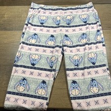 Disney Winnie The Pooh Women  s Eeyore Pajama Sleep Pants Gray Pink size XL