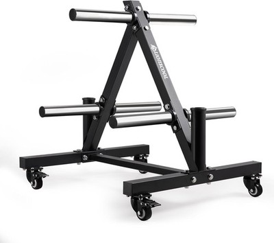 LIONSCOOL Olympic Weight Plate Tree 2 Barbell Holders 650lbs