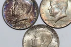 Three Kennedy 90% Silver Half Dollar 1964-P BU, 1964-P AU, 1964-D AU (NUM8762)