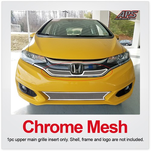 Fits 18 19 Honda Fit W Logo Show Main Upper Stainless Chrome Mesh Grille Ebay