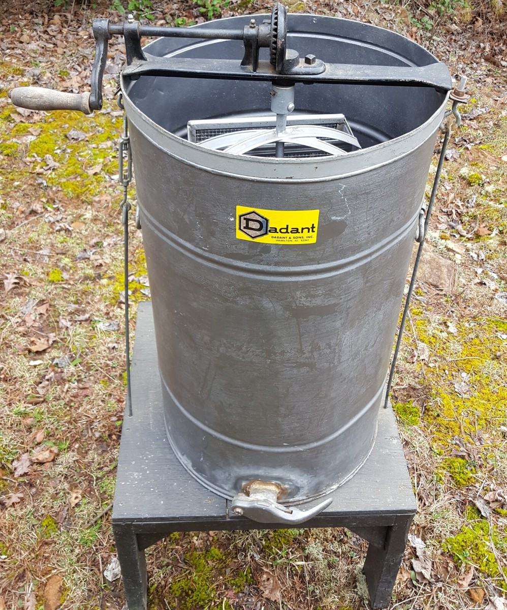 Vintage Honey Extractor Dadant & Sons, Manual Hand-Crank with