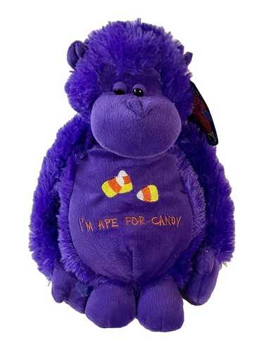 Sugar Loaf Halloween 13” Purple Gorilla I’m Ape For Candy ~Plush Stuffed Toy NWT - 第 1/15 張圖片