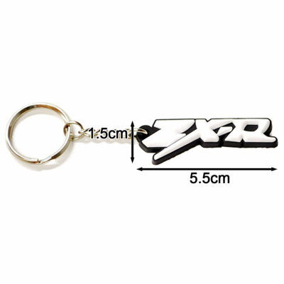 Motorcycle Key Chain Soft Rubber with Kawasaki ZX-R Logo Non