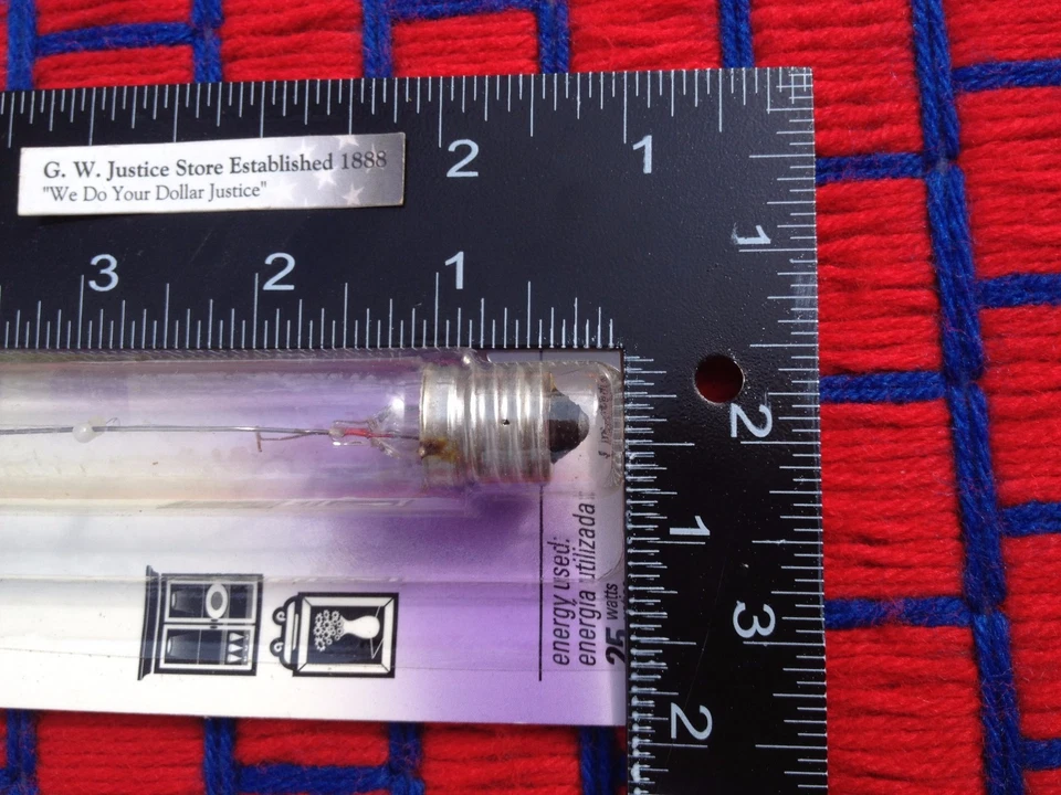 USA new GE 120v CLEAR 25w showcase E17 intermediate Light Bulb 25T6.5 ships@ 7¢* - Image 4 of 4