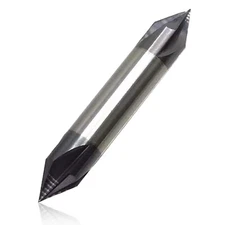 1/2" 4 Flute 60 Degree Solid Carbide Chamfer Mill - Double End - AlTiN Coated