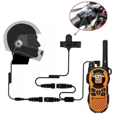 Full Face Close Helmet Motorcycle Headset for Motorola Walkie Talkie Radio 1-Pin