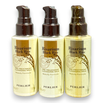 Perlier Risarium Black Rice Pre-Treatment Cleansing Milk 50ml/1.6fl.oz. LOT OF 3