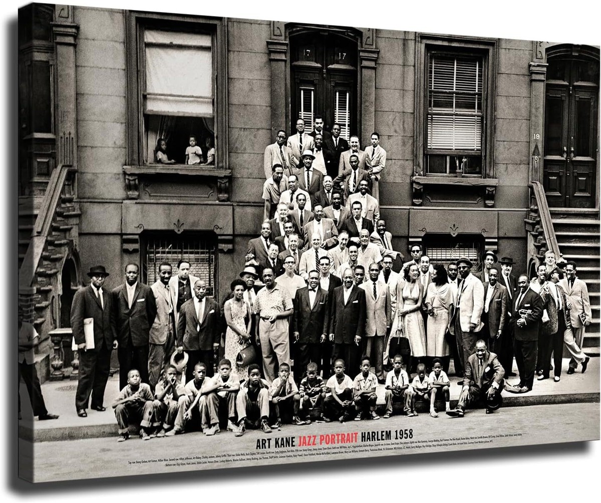 A Great Day in Harlem Jazz Portrait 1958 Black and White Vintage 