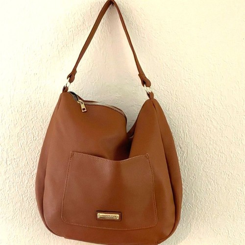Vintage LONDON FOG New Old Stock NOS Brown Vegan Leather Hobo Shoulder Bag - Picture 6 of 13