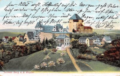 802715) Lot of 4 Postcard Castle Burg a.d. Wupper near Solingen 