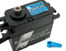 Savox SW1211SGP-BE Black Waterproof High Speed Servo w/Soft Start + 25t Horn
