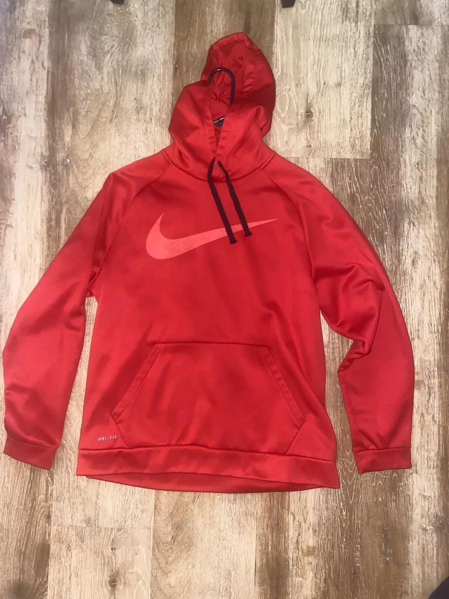 Nike dri fit hoodie red sale
