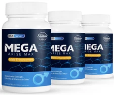 3 Pack Mega Arise Max, male enhancement, libido and blood flow-60 Capsules x3