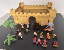 Timpo Desert Fort With Arabs, Camel And A Palm Tree (fort Structure Is Complete)